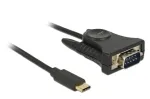 Delock 62964 USB-C į RS-232 DB9 serijinis adapteris, 1,8 m, juodas