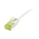 Laidas Patch RJ45, CAT6A 500MHz, 0,5m, Baltas, U/FTP, plonas apvalus d=3,8mm, TPE/LSZH (Superflex), AWG32, su Cat.7 žaliava, Synergy 21 (S217322V3)