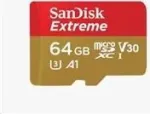 SanDisk Extreme microSDXC 64GB A2 V30 U3 - atminties kortelė su SD adapteriu