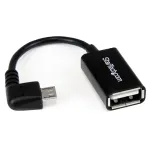 StarTech.com 5 colių stačiu kampu Micro USB į USB OTG pagrindinio įrenginio adapteris M/F