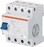 ABB STOTZ-KONTAKT liekamosios srovės grandinės pertraukiklis 4P, B+ tipas, 40 A, 30 mA F204B+40/0,03 (2CSF204701R1400)