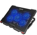 Tellur Cooling Pad Basic 17, 5 ventiliatoriai, LED, Juoda