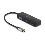 DeLOCK USB-C adapteris į VGA HDMI DisplayPort 4K 60 Hz