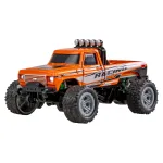 Valdomas radijo ry&scaron;iu Monster Truck Amewi DieCast 1:64 RTR Oranžinis, liejamo korpuso, paruo&scaron;tas važiuoti