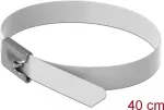 Kabelio rai&scaron;tis DeLOCK 18823 plieninis baltas 400 mm 10 vnt.