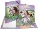 HERMA A4 kartoninis vokas su elastine juostele Horse World