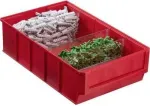 Dėžė detalėms allit 456531, 185&times;300&times;81 mm, raudona, plastikinė