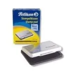 Pelikan 331066 juodas antspaudų pagalvėlė metaliniame korpuse