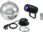 EUROLITE veidrodinis rutulys 20 cm su motoru ir PST-5 QCL Spot LED rinkinys