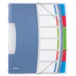 Esselte Vivida skirtukų knygelė, PP, 6 skirtukų, A4, mėlyna/multicolor