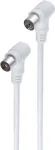 shiverpeaks &reg;-BASIC-S--Anteninis kabelis, 100% ekranuotas, kampinis koaksialinis ki&scaron;tukas į kampinę koaksialinę movą, suderinamas su CATV, > 80 dB, baltas, 2,5 m (BS80083-32)