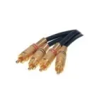 shiverpeaks BASIC-S 2x RCA &ndash; 2x RCA 10 m, 2 x RCA &ndash; vyri&scaron;ki, 2 x RCA &ndash; vyri&scaron;ki, auksuoti, juodi, auksiniai (BS40230)