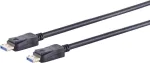 DisplayPort kabelis S/CONN 10-81045 3 m Juodas Jungtis 1 DisplayPort Jungtis 2 DisplayPort