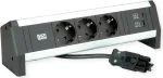BACHMANN Desk1 3x įžemintas lizdas, USB įkroviklis, GST18 0,2 m
