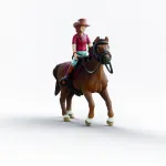 schleich HORSE CLUB Hannah & Cayenne žaislinis arkliukas ir raitelė, 5+ metai, Žirgai, Įvairiaspalvis