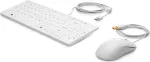 HP USB klaviatūra ir pelė Healthcare Edition pilno dydžio laidinė balta