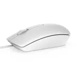 DELL MS116 laidinė pelė &ndash; balta, ambidekstrinė, optinė, USB-A, 1000 DPI