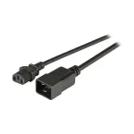 EFB-Elektronik IEC maitinimo ilginimo laidas C20 180&deg; - C13 180&deg;, juodas, 1,8 m, 3 x 1,00 mm&sup2;