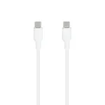 SEEK TOTI USB-C į USB-C silikoninis kabelis 1m 3A Baltas