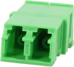 Synergy 21 S215678 LC/APC &scaron;viesolaidinis adapteris sujungėjas dupleksinis vienmodis 9/125&micro;m keraminis PVC beflan&scaron;inis žalias su lazerio apsaugos sklende