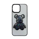 iLike Apple iPhone 14 Silicone Case Print Desire Bear Black