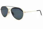 Thom Browne TB109ATGLDBLK Unisex Aviator Akiniai Titaninis Rėmas Tamsiai Žalia Lę&scaron;is 53/20/141 mm