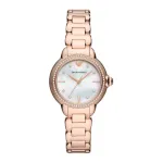 ARMANI Women's AR11523 Gianni T-Bar Quartz Watch 32mm Rose Gold Stainless Steel