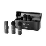 BOJA BY-V4D belaidė mikrofonų sistema su 4 siųstuvais ir 1 Lightning imtuvu (juoda)