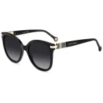 CAROLINA HERRERA HER0134S807 Moteri&scaron;ki Akiniai nuo Saulės &ndash; Juodas Acetato Rėmelis, Pilki Polikarbonato Lę&scaron;iai, 55/21/145 mm