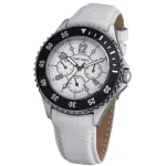 Time Force Woman TF3300L02 40 mm analoginis kvarcinis laikrodis su balta odine apyranke
