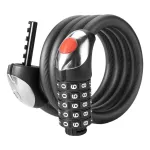 ROCKBROS RKS531 5 skaitmenų kombinacinis kabelinis užraktas su LED, 180 cm, juodas