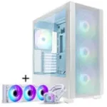 PHANTEKS XT Pro Ultra korpusas su grūdinto stiklo langais, D-RGB + Glacier One 360M25 Gen2 DRGB, 360 mm, komplektas - Baltas