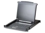 ATEN CL1000M US Single Rail 17 inch LCD KVM Console - 1U Rackmount - PS/2 & USB - US Layout