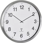 TFA Dostmann 60.3548.02 XXL radijo valdomas sieninis laikrodis 508 mm x 65 mm baltas sidabrinis didelis ekranas