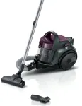 Cikloninis dulkių siurblys Bosch BGC05AAA1 &mdash; 700 W, 1,5 L be mai&scaron;elio, HEPA 12, teleskopinis nerūdijančio plieno vamzdis, 9 m spindulys, pilkas