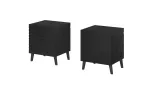 Cama Meble NOVA spintelė prie lovos, 44&times;40&times;52 cm, matinio juodo atspalvio