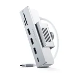 Satechi ST-UCICHS USB 3.2 Gen 1 Type-C dokas / prievadų replikatorius, USB-A prievadai, SD/MicroSD, sidabrinis
