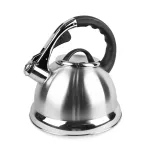 MEO Stovetop Kettle 2.8L MR-1328 MAESTRO Nerūdijančio plieno &scaron;vilpiantis virdulys su kar&scaron;čiui atsparia bakelito rankena, tinka indukcijai ir visų tipų kaitlentėms, sidabrinis