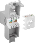 DS-IT CAT6a UTP Kiystone tinklo lizdas &ndash; be įrankių, pilkas (DS-KC-UTP6A-TL-2)
