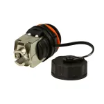 LogiLink Professional Cat.6A STP Keystone Jack RJ45, IP68 Industrial Outdoor, Tool-Free, Zinc Die-Cast, Black