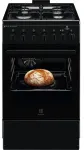 Electrolux 600 serijos dujinė viryklė su elektrine orkaite, juoda, 50 cm