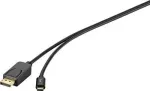 Renkforce RF-4538166 USB-C į DisplayPort adapterio kabelis 1,8 m juodas 4K@60Hz