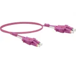 EXERTIS CONNECT OM4 Uniboot LC Duplex į LC Duplex &scaron;viesolaidinis komutacinis kabelis, 50/125 &micro;m, Erika Violet, 5 m 392954