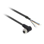 TMSS GERMANY Telemechanique Sensors M12 moteri&scaron;kos jungties 4 kontaktų tiesus PUR kabelis, 10 m, juodas, IP67 XZCP1241L10