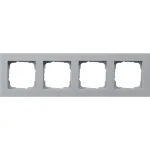 Gira E2 Flat aliuminio 4 vietų rėmelis, įleidžiamas, matinis, horizontalus 214255