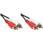 GoodConnections Stereo RCA garso kabelis, 2x RCA male į 2x RCA male, 1,5 m, juodas 5901-D