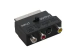 GoodConnections Alcasa 5525-3CU SCART į 3x RCA + S-Video adapteris su krypties perjungikliu, juodas