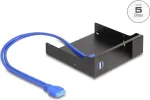 Delock 5.25 colio metalinis tvirtinimo rėmas plonojo lizdo mobilaus stovo su USB 5 Gbps (18006)