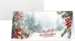 SIGEL DS645 Kalėdinis atvirukas Scandinavian Snow, DIN Lang gulsčias, 250 gsm baltas kartonas, ra&scaron;aliniams/lazeriniams/kopijavimo aparatams, 1 vnt.