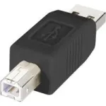 Renkforce USB 2.0 adapteris A male į B male, auksuoti kontaktai, juodas